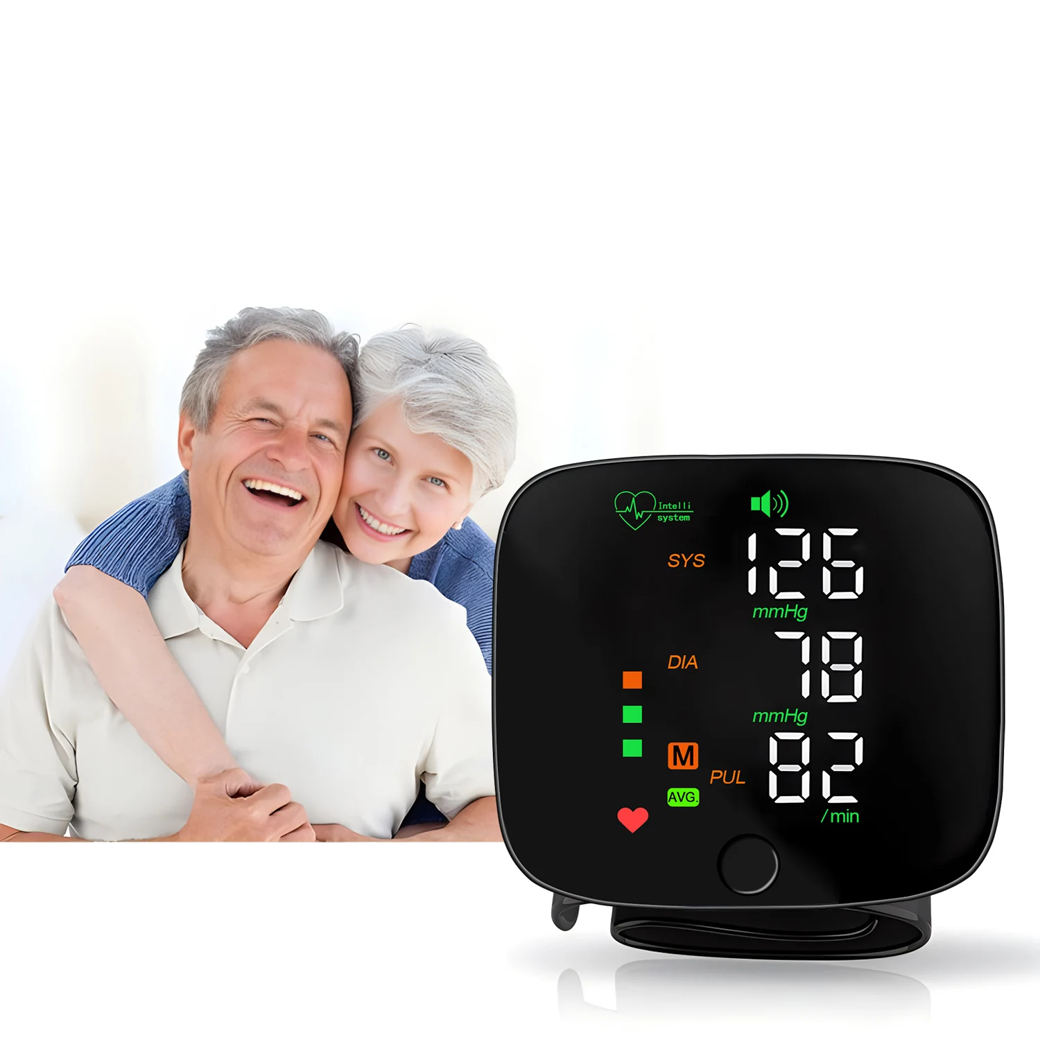 Rechargeable Wrist Blood Pressure Monitor Medical English Voice Tensiometro Health Sphygmomanometer Tonometer Heart Rate Pulse