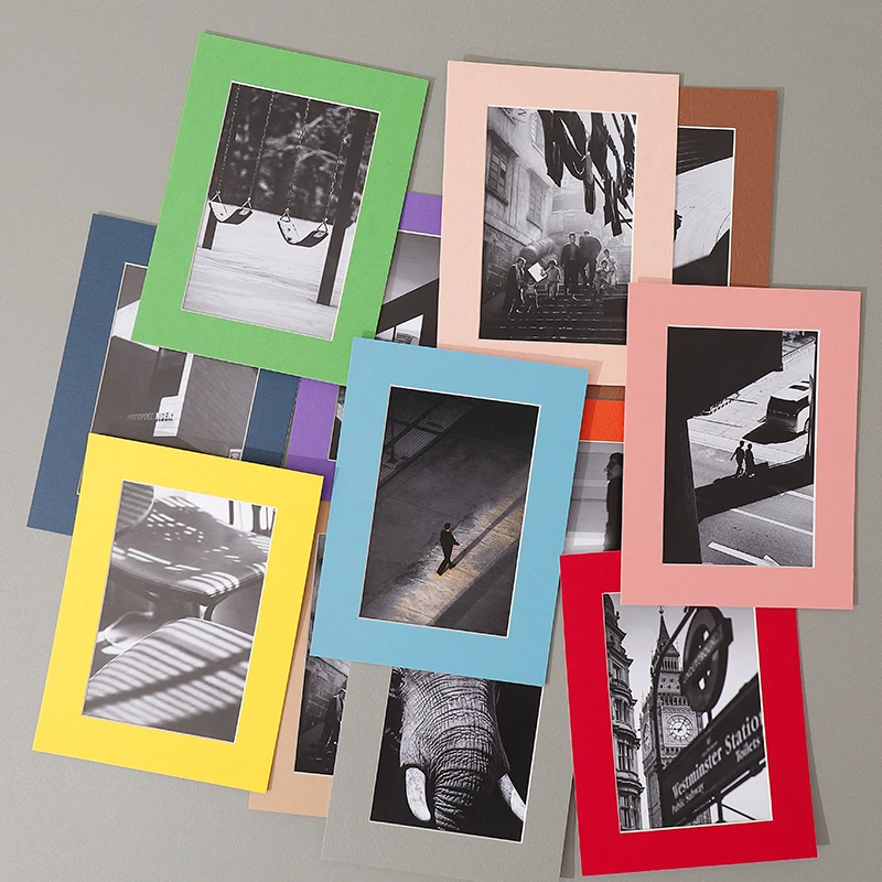 20pcs colorful single frame cardboard frame retro paper put 6 inch photo simple small picture wall decoration photo frame