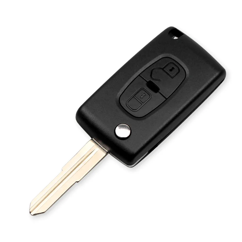 KEYYOU Flip Remote Key Case Shell Fob MIT-11R Blade For Peugeot 4007 ET 4008 For Citroen C-Crosser C4 Aircross CE1731 2 Buttons key case,car key shell,car remote key,car key,key shell