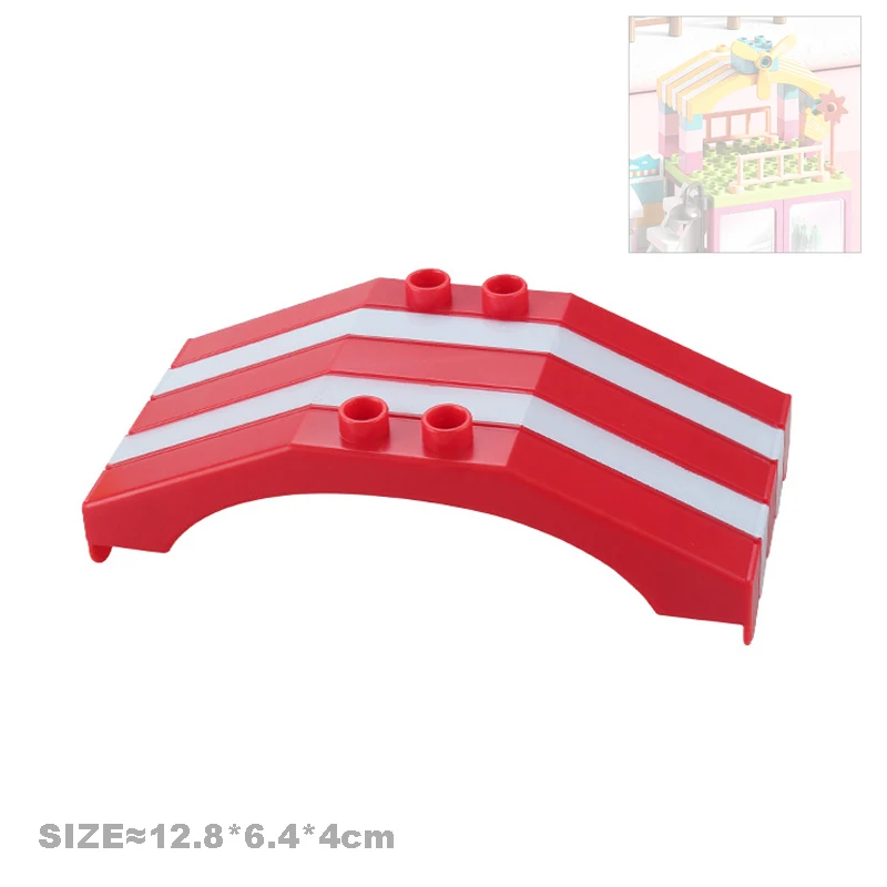 Big Building Block Accessories for Kids - Houses & Villas Construction Set with Rotating Gear Connections