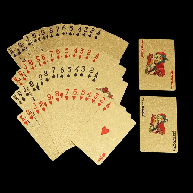 Lot de 2 jeux de cartes à jouer 24K avec motif Rose, étanche, avec  boîte-cadeau, outil de fête et de jeu - AliExpress