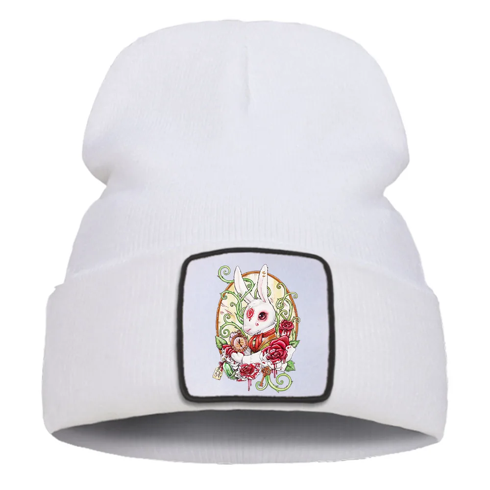 

Rabbit Hole Classic Deisgn Knitted Hat For Male Sport Windproof Winter Punk Hat Foldable Comfortable Men Driver's Cotton Caps