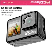 CERASTES Action Camera 5K 4K 60FPS WiFi Anti-shake Dual Screen 170° Wide Angle 30m Waterproof Sport Camera with Remote Control 1
