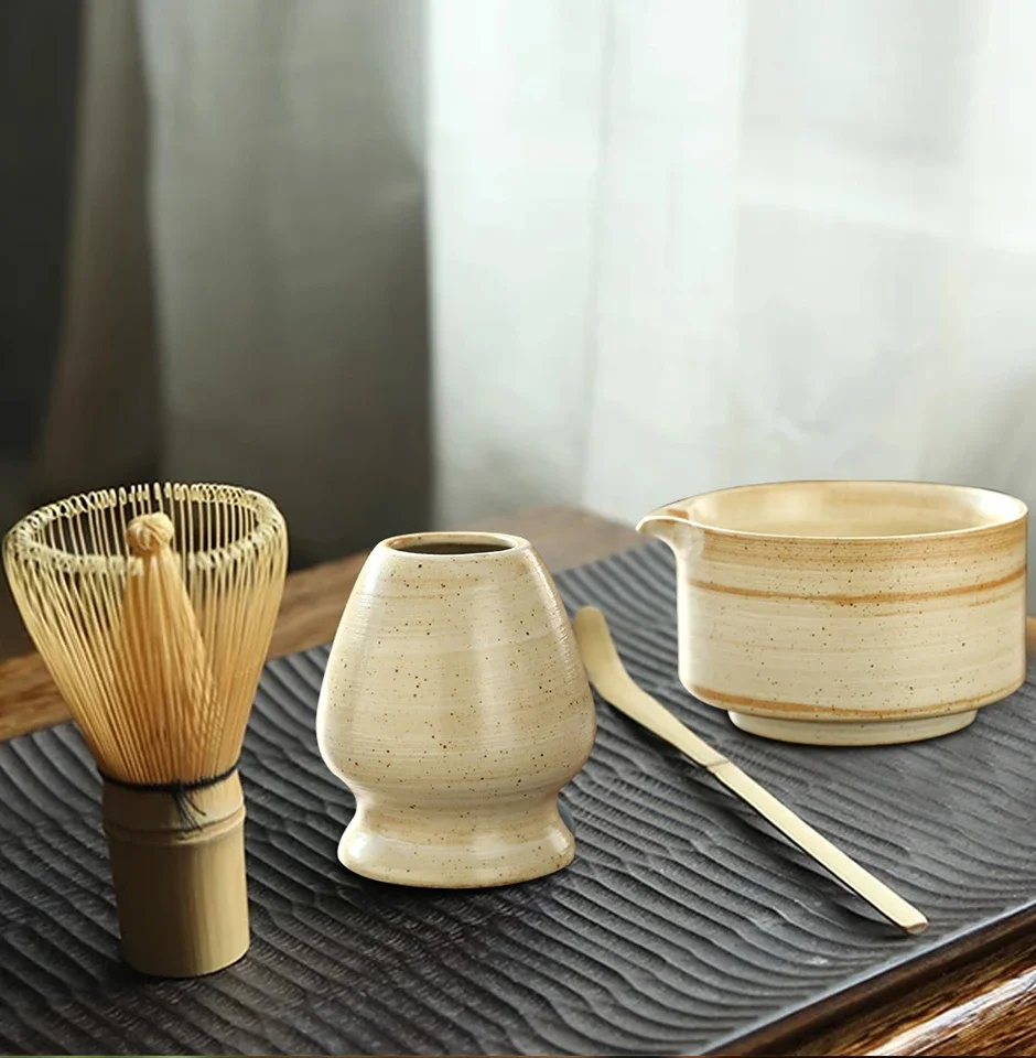 Description Picture 3 of itemJapanese Matcha Whisk Stand Tea Ceremony Matcha Bowl Bamboo Whisk Grinder Brushes Tea Tools Holder Tea Accessories Teaware