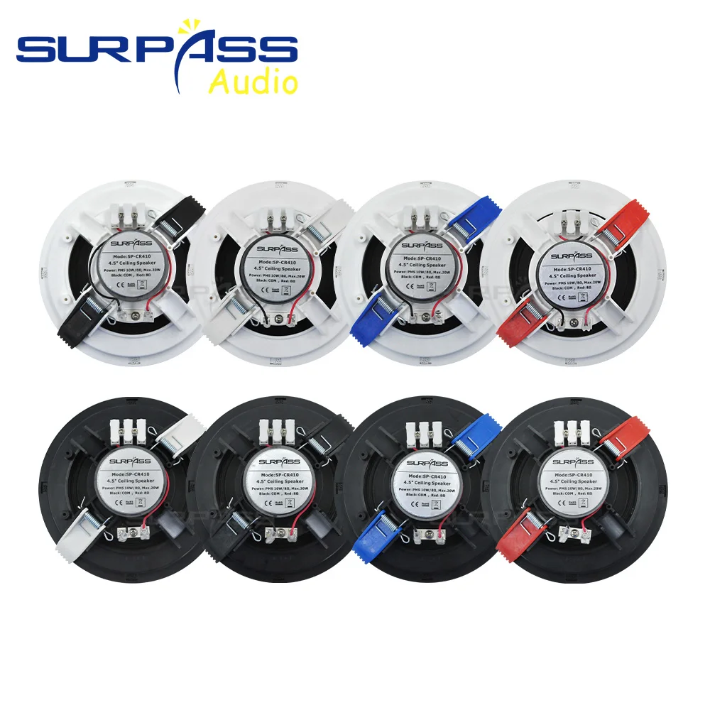 4.5'' 8ohm 10W PA System Home Passive Ceiling Speaker Stereo Sound Full Range Loudspeaker Background Music for Amplifier Indoor wall ceiling speaker