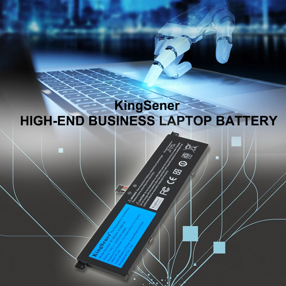 Kingsener-bateria do Portátil para Xiaomi mi Air Series Tablet pc 39wh Novo 7.6v 5230mah R13b01w R13b02w 13.3 - Imagem 4
