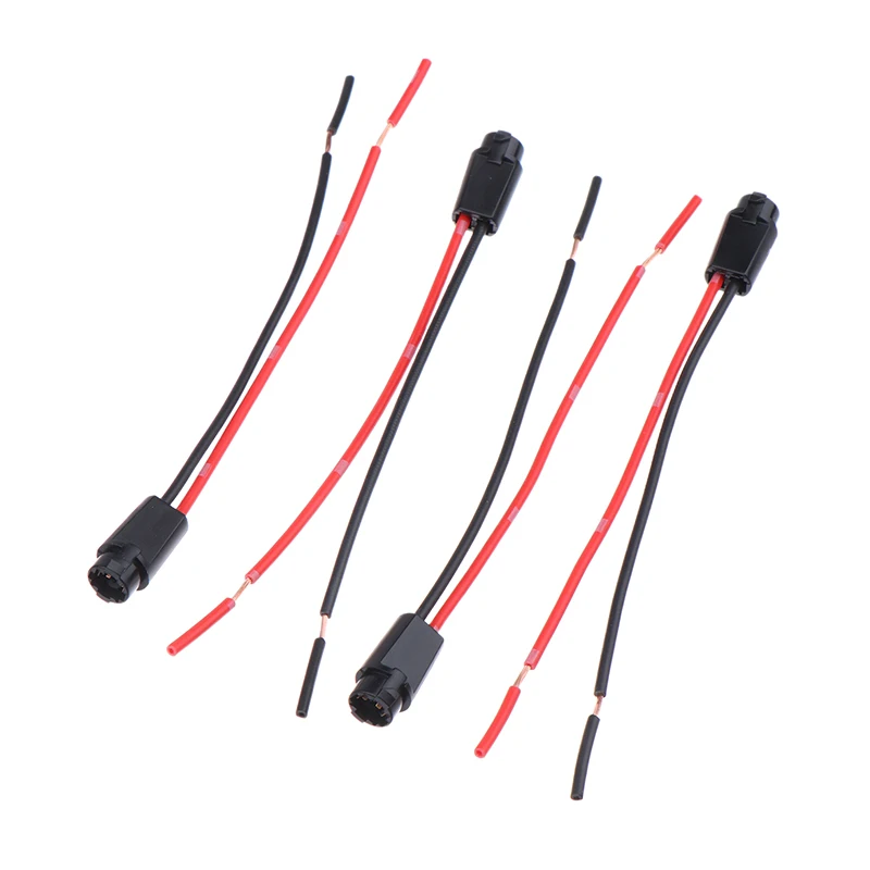 Lamp Bulb Holder 5Pcs T5 LED Bulb Holder Socket For 1.2W W3W Width Instrument Light Socket Plug Extension Cables