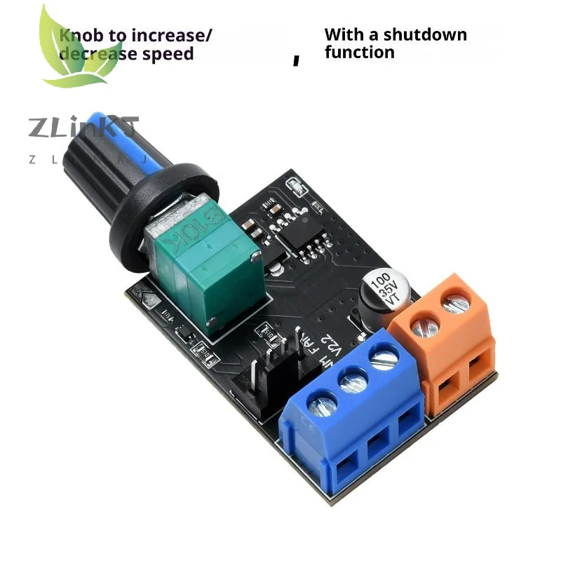 DC12V PWM 팬 속도 컨트롤러(스위치 포함) 3선 4선 모터용 오디오 냉각용 속도 조절기 모듈