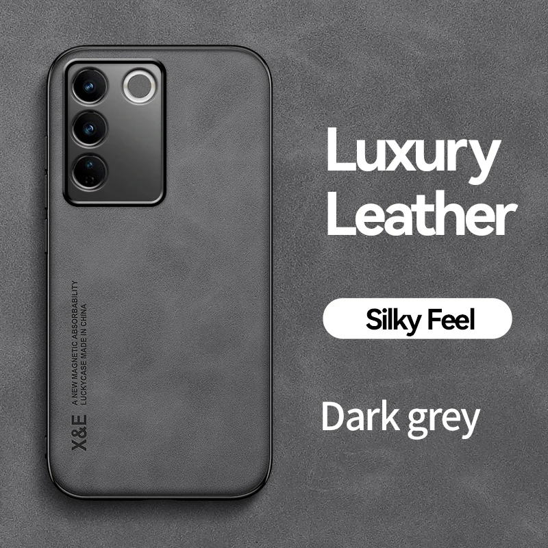 Peatkop Luxury Leather Shockproof Phone Back Cover with Soft Silicone+PC Trim