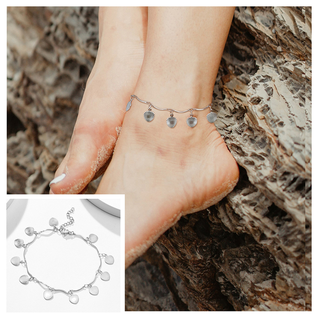 Chain Anklet for Women Girls Adjustable Summer Beach Chain Anklet Bracelet Mother's Day Gifts Stainless Steel Not Allergic