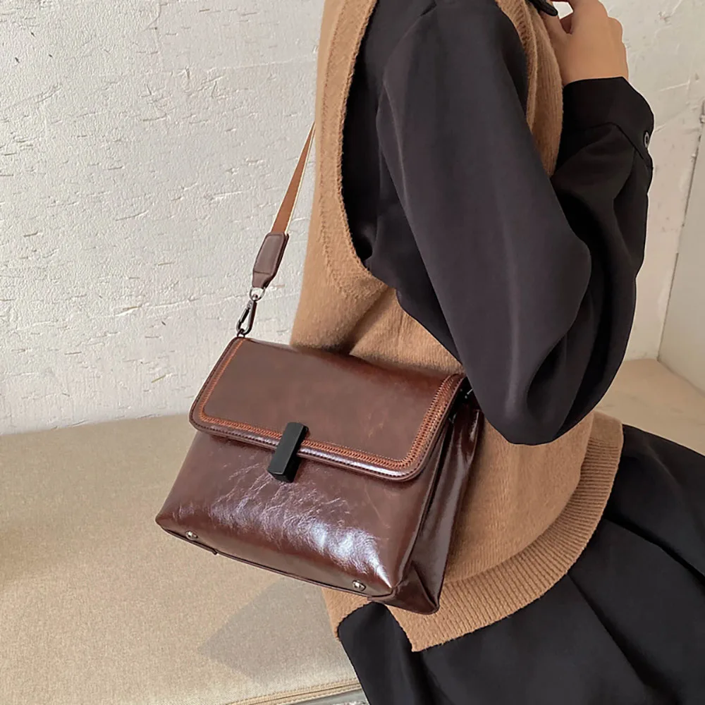 Fashionable Textured Small Square Bag For Women 2024 Spring New Trendy All-match One Shoulder Pack High-end Female Crossbody Bag