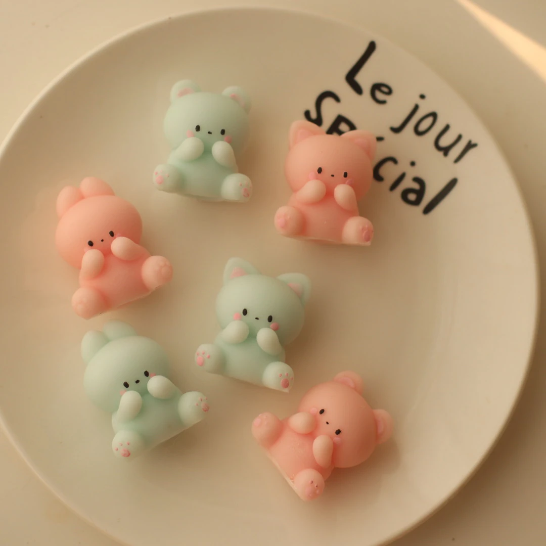 Cute Animal Rabbit Bear Cat Silicone Candle Mold DIY Chocolate Baking Cake Mold 3D Bunny Gypsum Silicone Handmade Soap