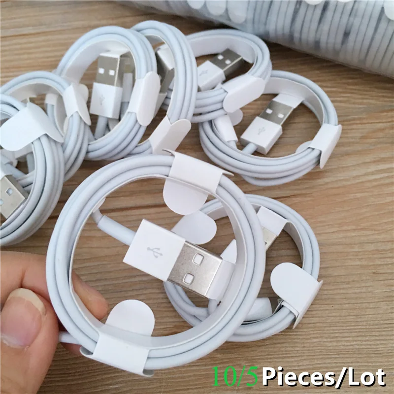 10 шт. 5 шт./лот 1 м TPE зарядный кабель для iPhone XS Max X XR SE 5S 5C 12 Pro iPad 6S 6 7 8 Plus 11 шнур