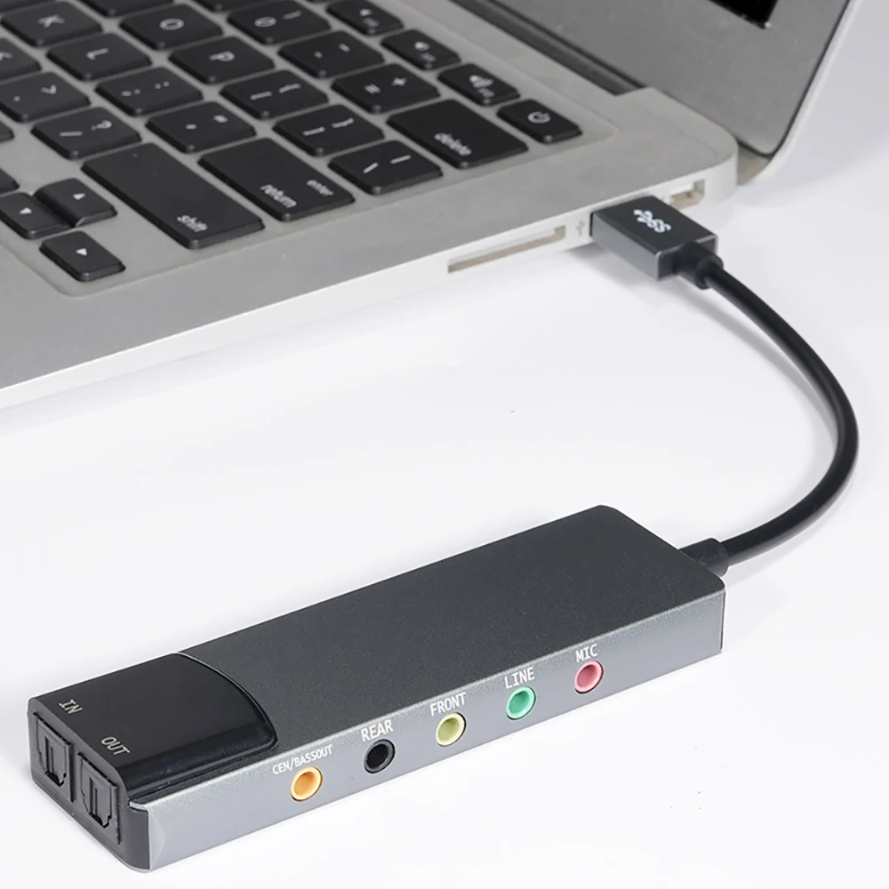 carte son externe usb en adaptateur audio usb vers micro pour fibre optique fonction sonore mixte
