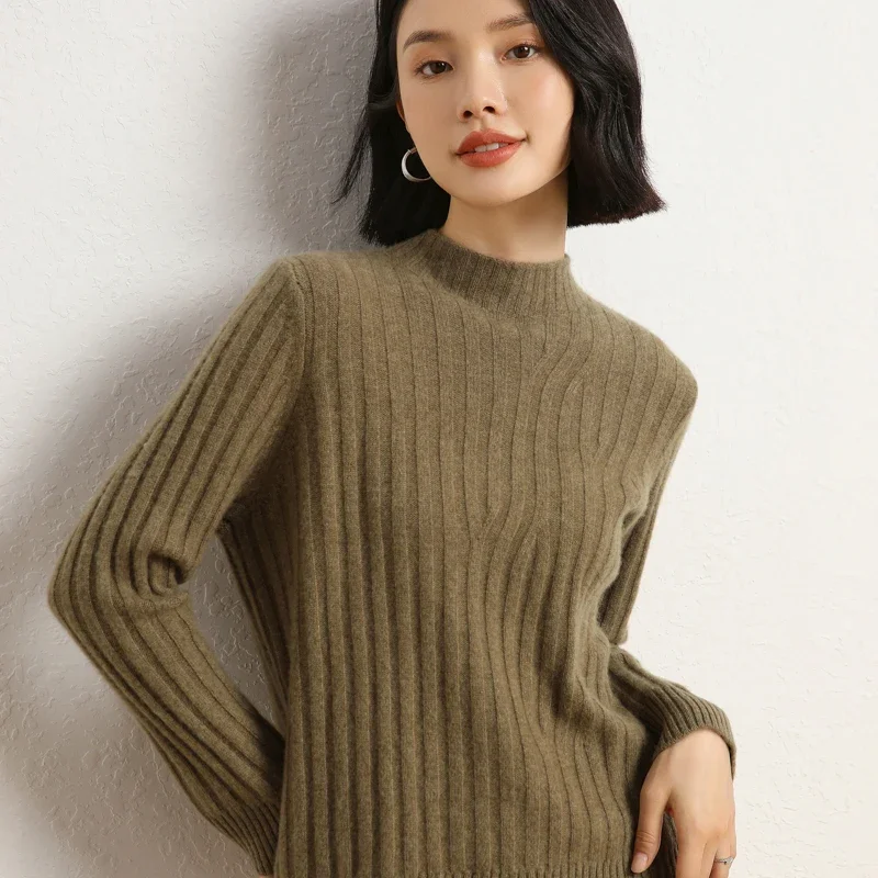 

Женский кашемировый свитер, однотонный мягкий теплый пуловер, повседневный Свободный вязаный джемпер, Осень-зима 2023