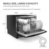 Portable Countertop Dishwasher 6 Place Settings Energy Star Glass Eco Speed Baby-Care Sparkling Cleaned Dishes Whole Black Touch 2