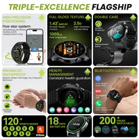HAYLOU Watch 4S GPS Smartwatch 1.43” HD AMOLED Display 5 Satellite GPS Positioning 120+ Workout Modes Sport Fitness Smart Watch - Image 2