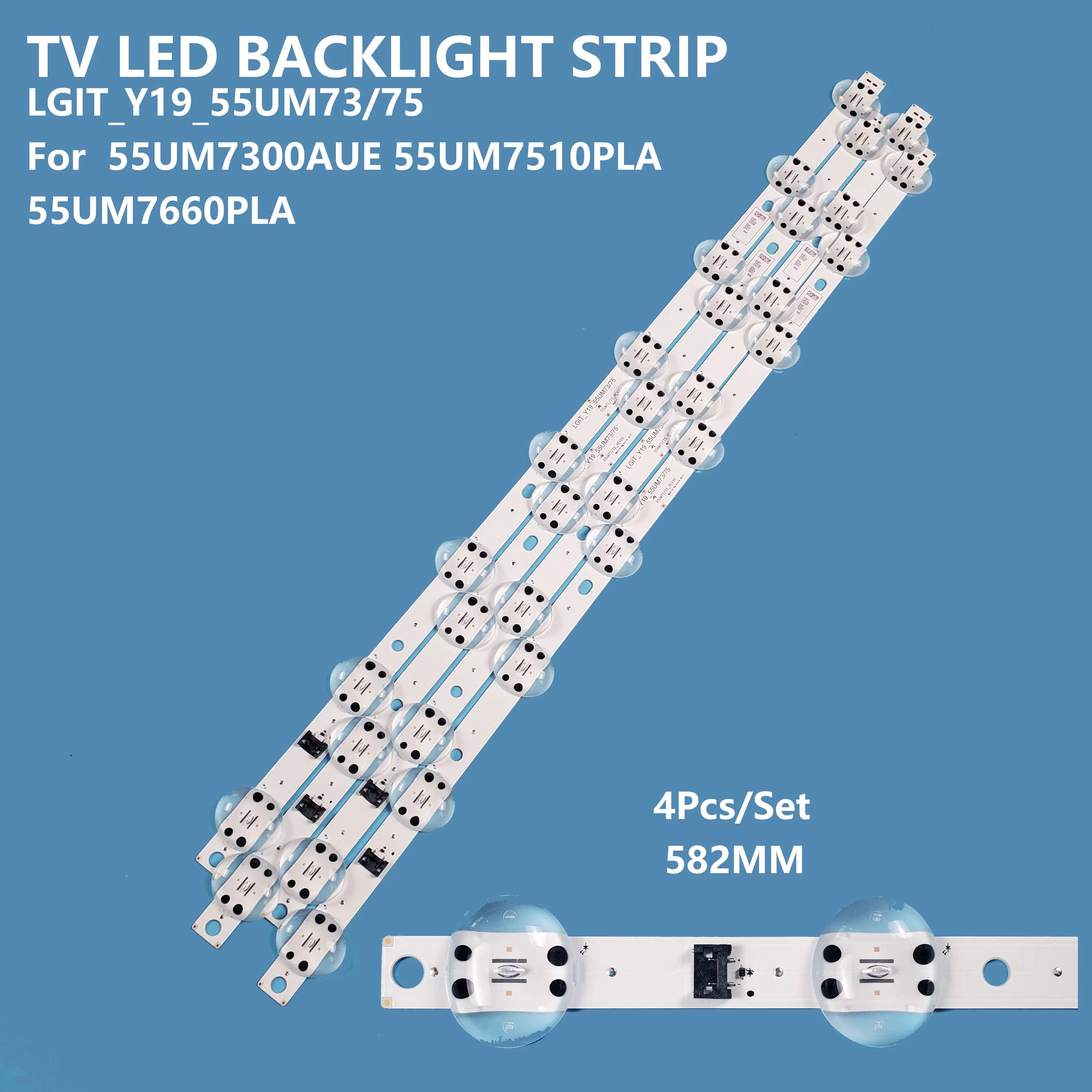 

55inch TV Led Strip LGIT_Y19_55UM73/75 For 55UM7300AUE 55UM7510PLA 55UM7660PLA TV Backlight Strips Lights to repair
