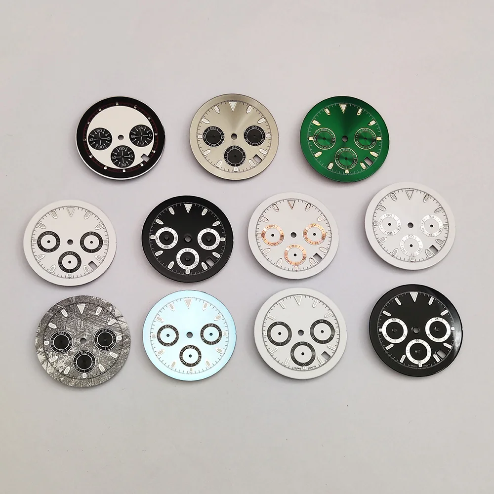 32.5mm Watch Dial Luminous Dial For VK63 Movement Quartz Watch Accessories Repair Replacement Luminous Face
