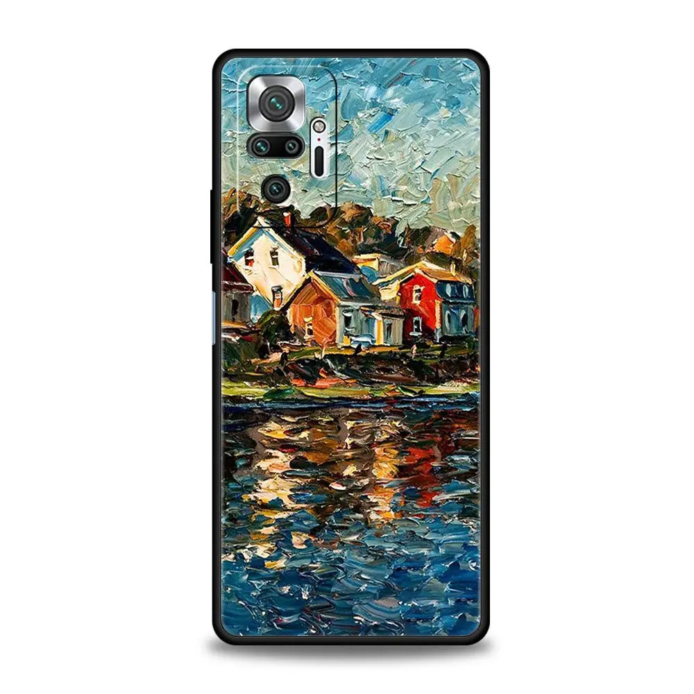 Van Gogh Oil Painting Black Phone Case Cover