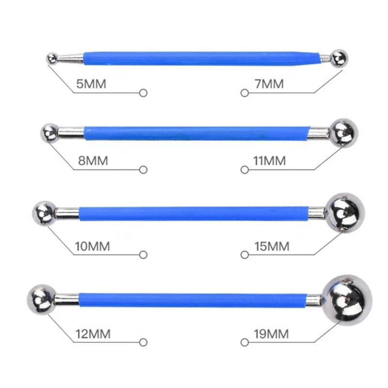 4x/set Caulking Tool Caulk Finishing Tools Tile Floor Joint Repair Pressed Ball for Bathroom Kitchen & Household