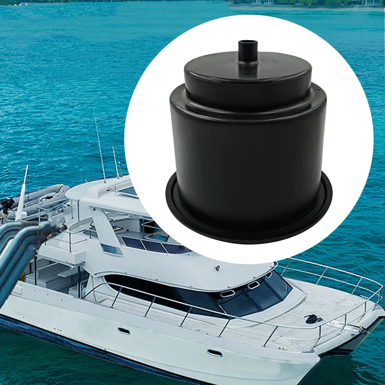 

Recessed Cup Drink Holder Black Insert with Drain Hole for Boats Marine Game Tables Easy to Install Replacement