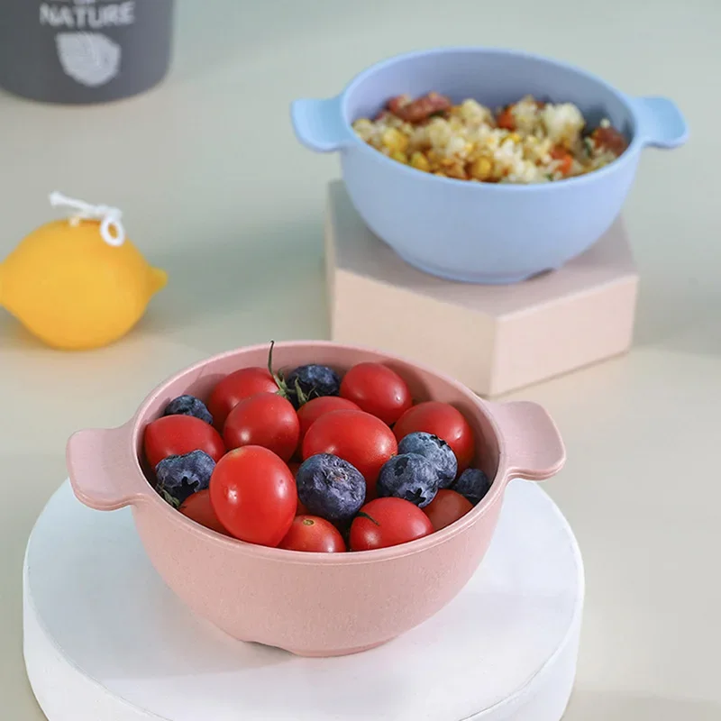 Wheat straw dish 6Pcs Children Dishes Set