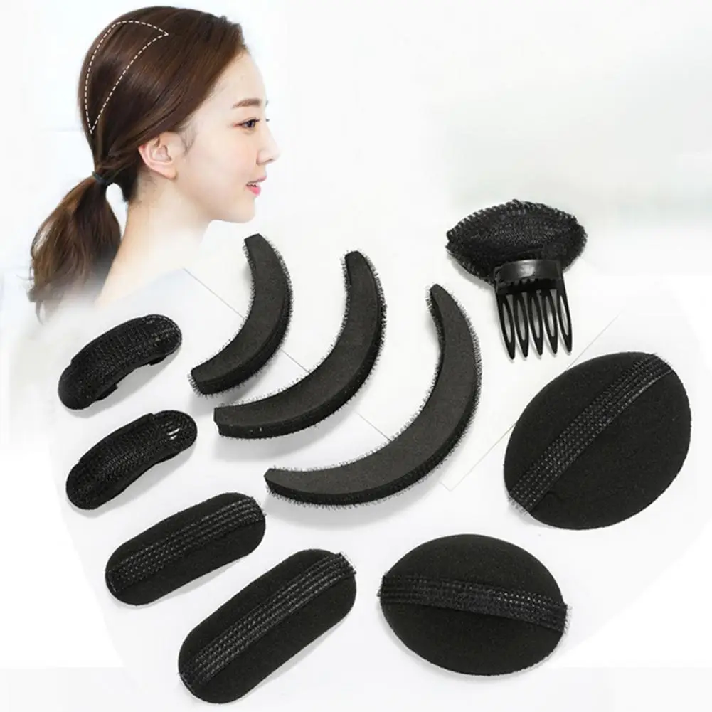 8Pcs/Set Hair Volume Bump Practical Black Bump It Up Volume Hair Base Styling Insert Tool for Hair Styling Design 4