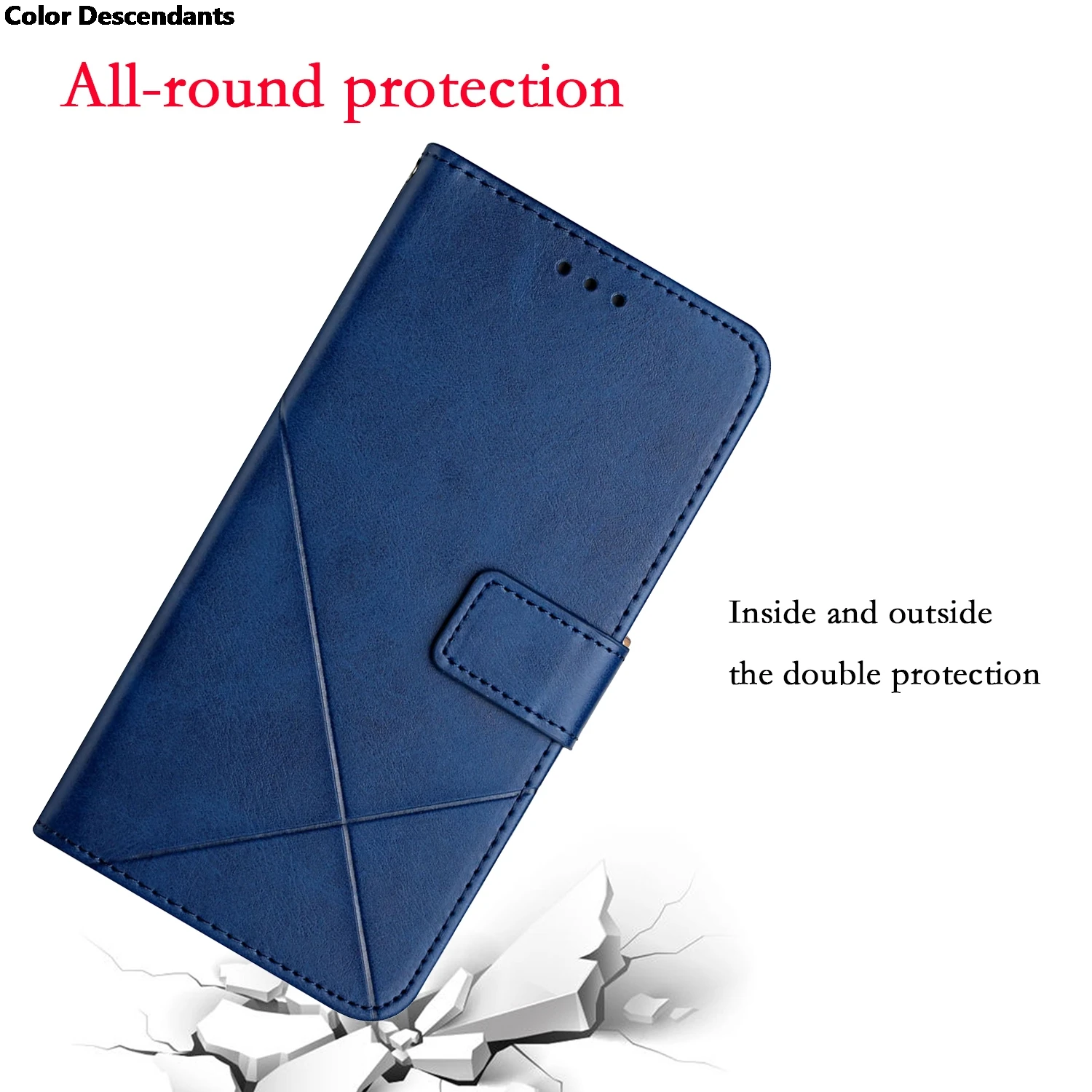Elegant Flip Leather Phone Case with Stand and Dirt-Resistant Design