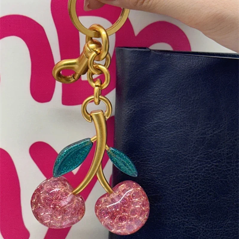 Five Different Styles Crystal Cherry Charm Pendant For Coach Bag