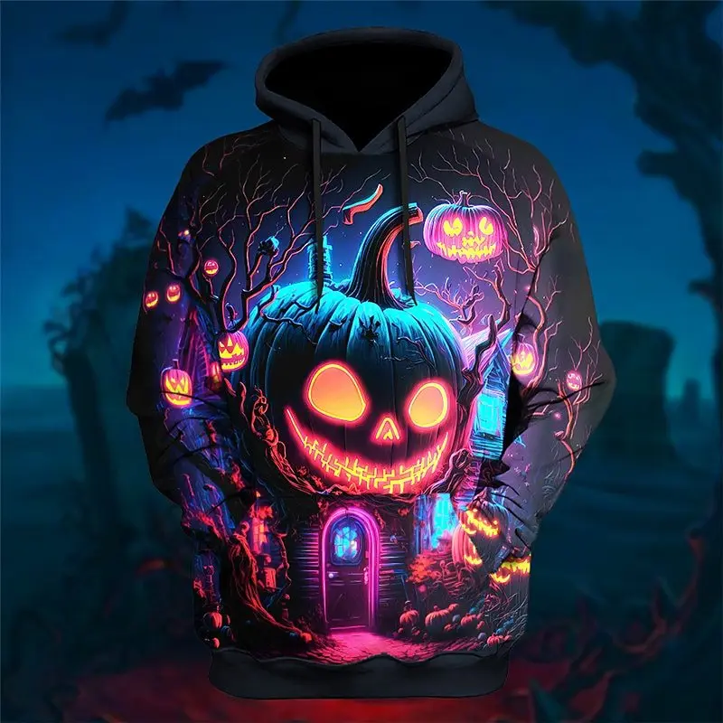 

Halloween Horror Pumpkin Pattern Children's Hoodies 3D Print Men Women Street Hooded Sweatshirt Tracksuit Oversized clothing