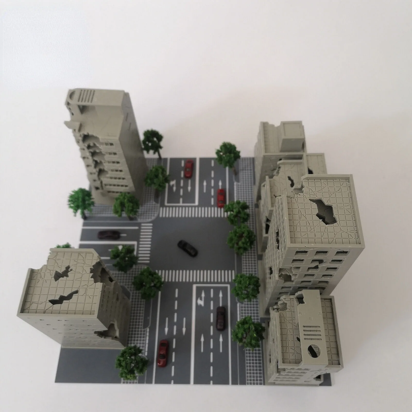 1/300 아웃랜드 철도 도시 전쟁 손상된 건물 모델 장면 모델 반다이용