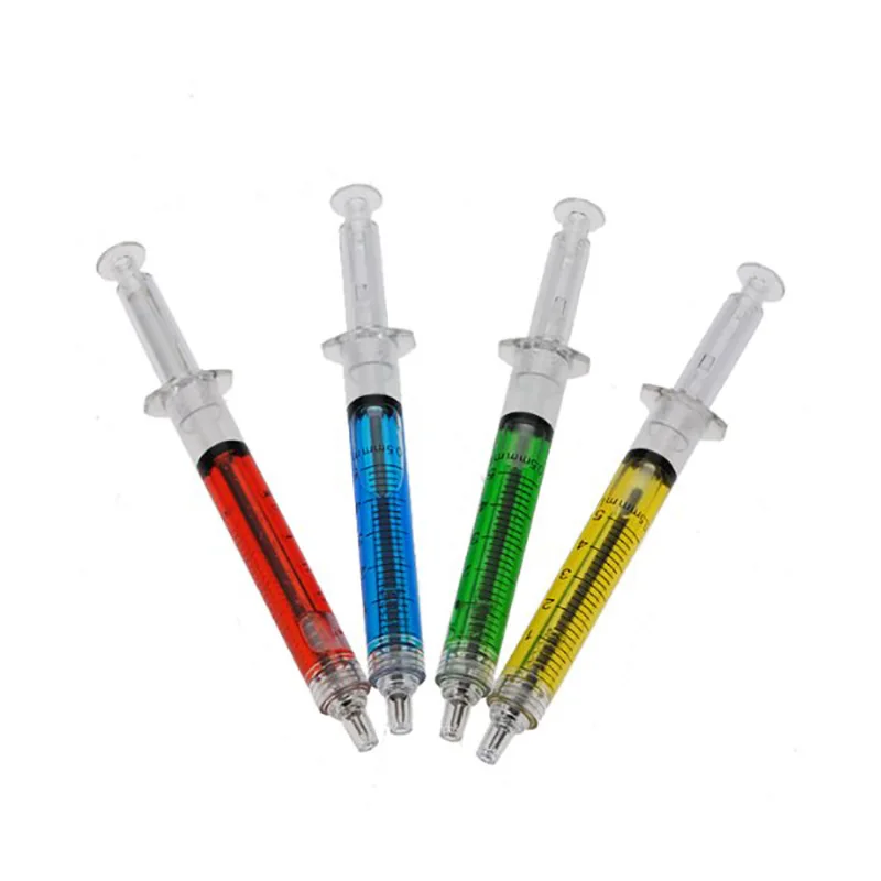 Ballpoint Pen Creative Simulation Colored Needle Nurse Hospital Office School Stationery Household Items Color Random
