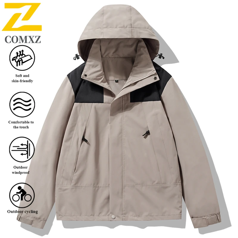 COMXZ Youth Couple's Windbreaker Waterproof Windproof Outdoor Jacket for Hiking Camping Fishing Summer Lightweight Sports Coat