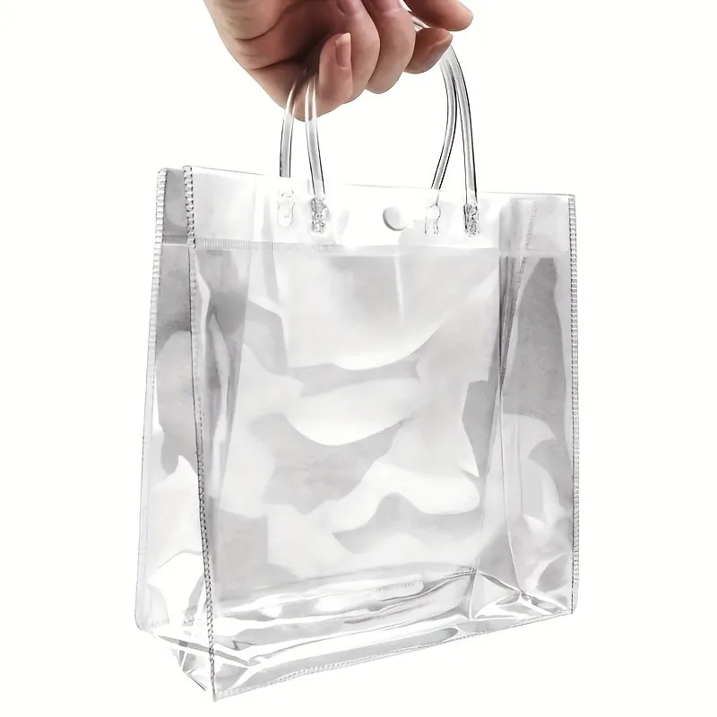 Gift bags 5/10/20PCS Transparent Plastic with Handle Reusable PVC Wedding Birthday Party