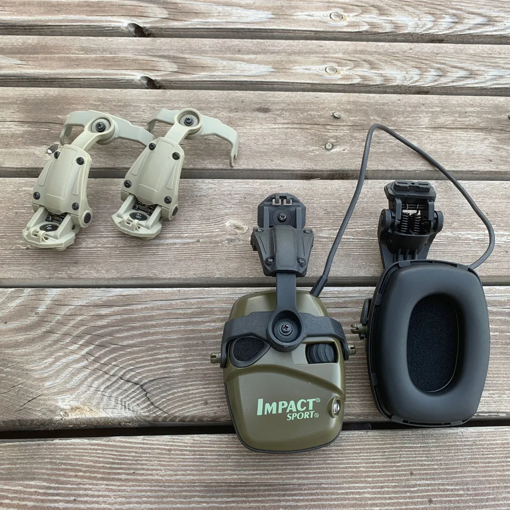 Tactical Headset Mount Adapter Designed for Wendy EXFIL Series Helmets Rails，compatible with Howard Leight Impact Sports Headset