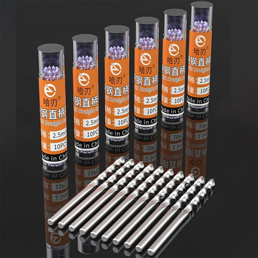 10-Piece HSS Twist Drill Bit Set for Dremel
