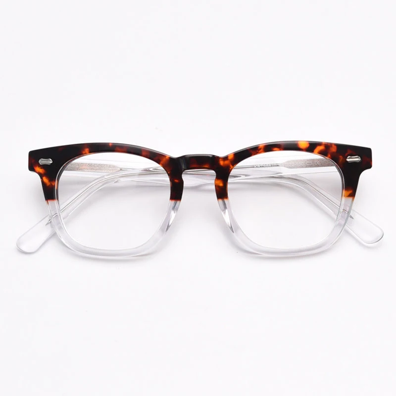 

Vintage Acetate Optical Glasses Frames Women Men Two Color Splicing Fashion Eyeglasses Square Cat Eye Prescription Glasses