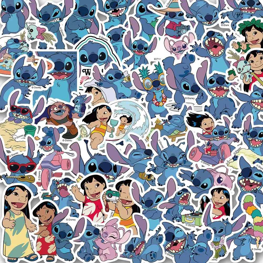 

51PCS Disney Cute Cartoon Stitch Stickers Kawaii Decals Kid Toy DIY Laptop Phone Suitcase Notebook Decoration Graffiti Sticker