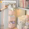 Multi Compartment Storage Wall Btorage Hanging Bag Storage Bag Fabric Hanging Bag Cute Pink Space Saving Ins Style 1