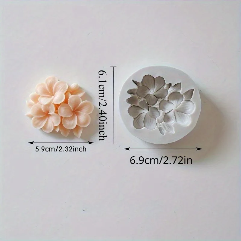 1PC Silicone Egg Blossom Candle Mold for DIY Handmade Soy Wax Candles, Round Wedding Themed Craft Mold for Gypsum Casting