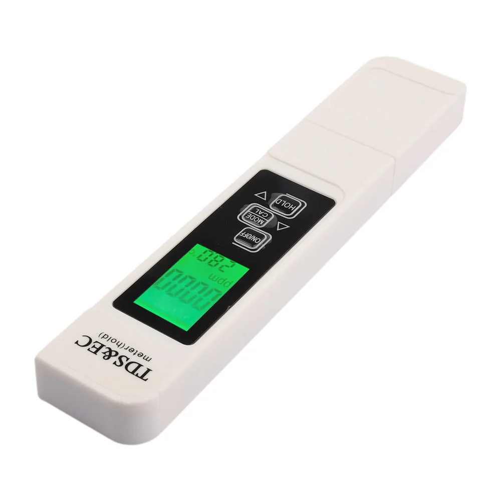 Digital Water Quality Tester TDS EC Meter Range 0-9999 Multifunctional Water Purity Temperature Meter TEMP PPM Tester