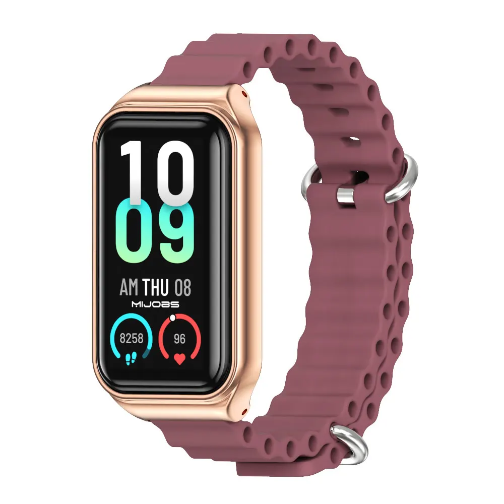 Silicone Waterproof Replacement Strap for Amazfit Band 7 - Soft and Comfortable Watch Bracelet