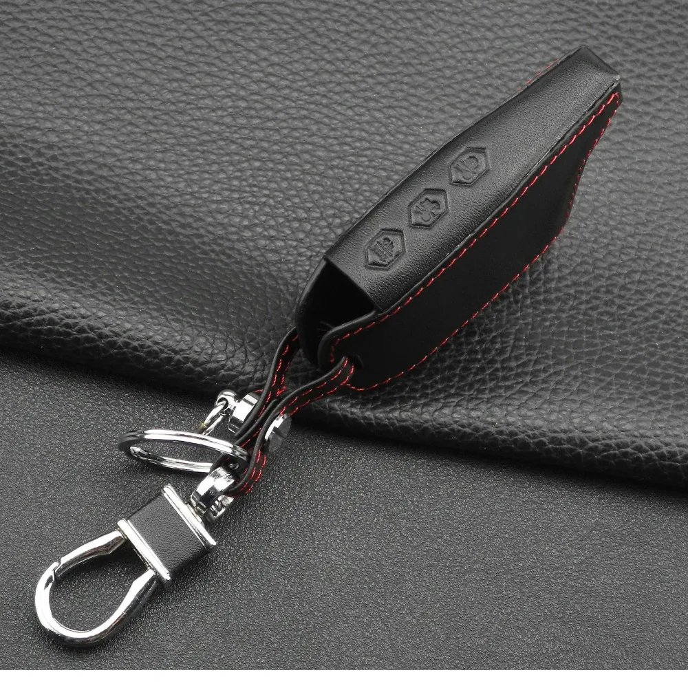 Key Case Leather For Starline B9/B91/B6/B61/A91/A61/V7 C9 KGB FX-5 Jaguar ez-one LCD Way Car Remote 2 Way Alarm key case cover,key case,remote control case cover
