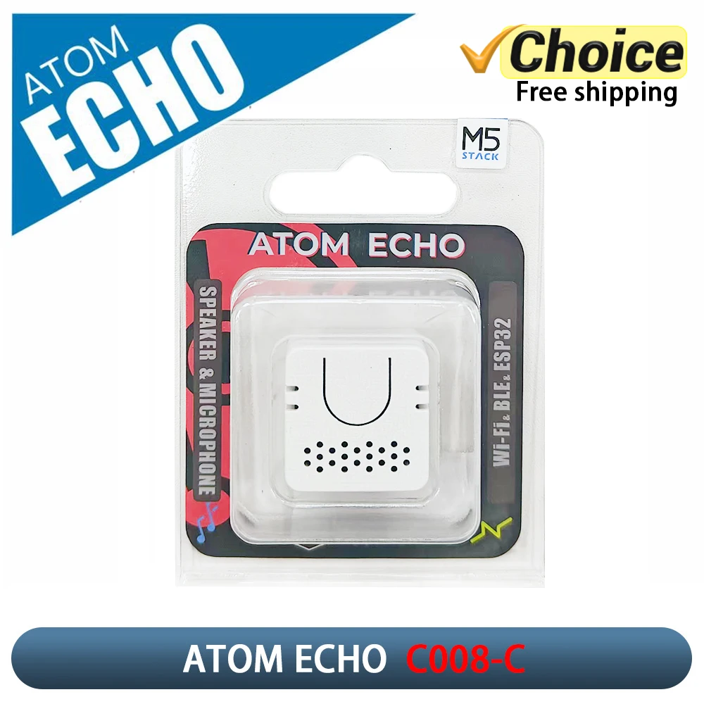 M5Stack ATOM Echo programlanabilir Mini Akıllı Hoparlör ESP32 IoT Prototipleme ve DIY Projeleri için BLE/Wi-Fi ile Ses Kontrol Modülü