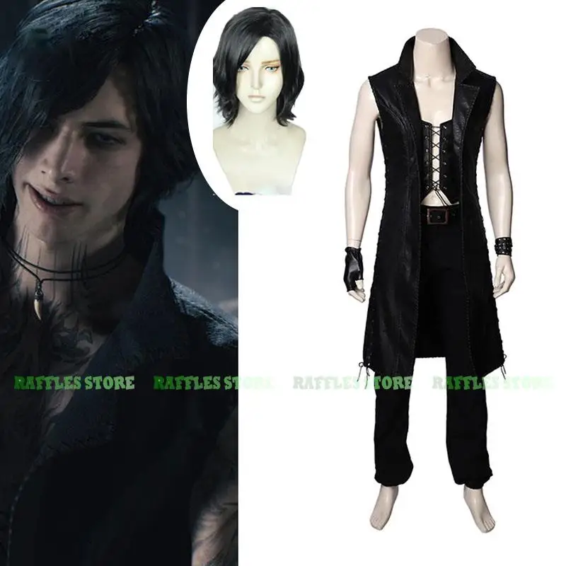 Gioco Dmc 5 V Vitale Devil Cosplay Costume Parrucca May Cry Cosplay Costume Uniforme Outfit Custom Made Halloween Party Mens Clothes