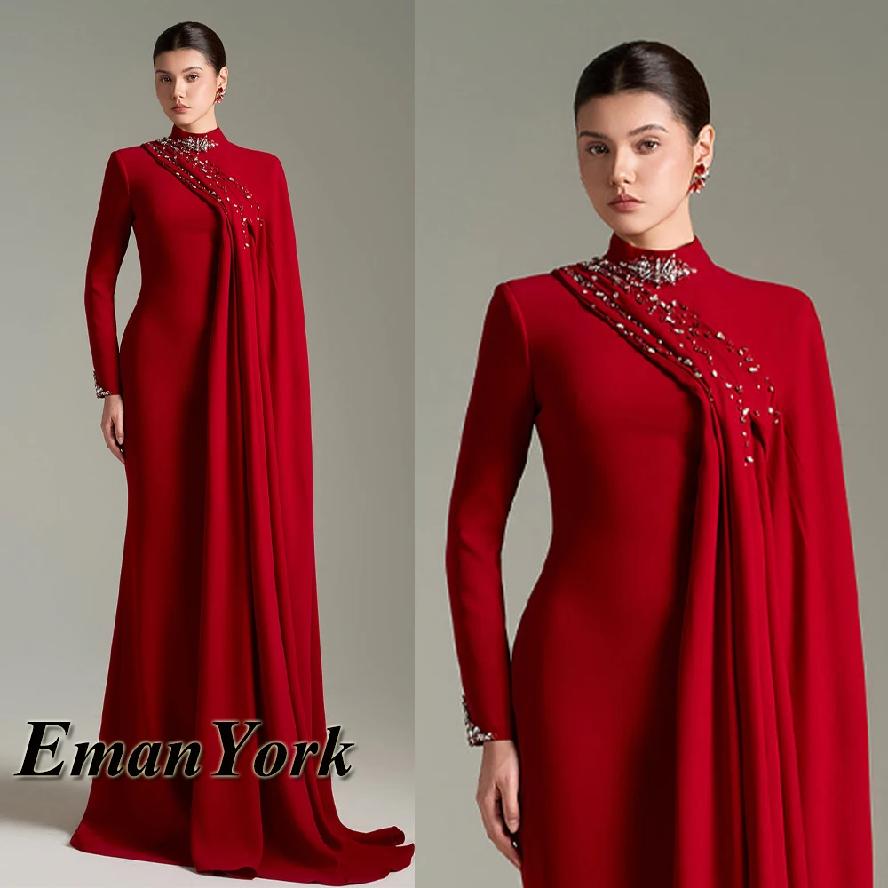 EmanY charmant col haut mère De la mariée robes pour femmes strass formel soirée robes De Novia personnalisé grande taille
