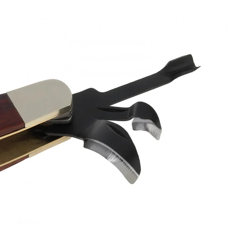 Taglierino Tascabile Pieghevole Multiuso in Legno e Acciaio SK5, Strumento da Taglio Portatile per Campeggio/Arredamento Casa - immagine 3