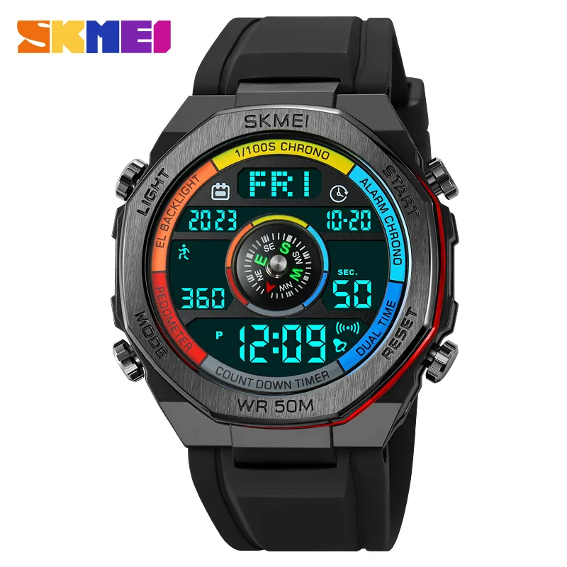 Skmei Altimetro Barometro Termometro Altitudine Uomo Orologi Digitali Orologio Sportivo Arrampicata Escursionismo Orologio Da Polso Reloj Hombre