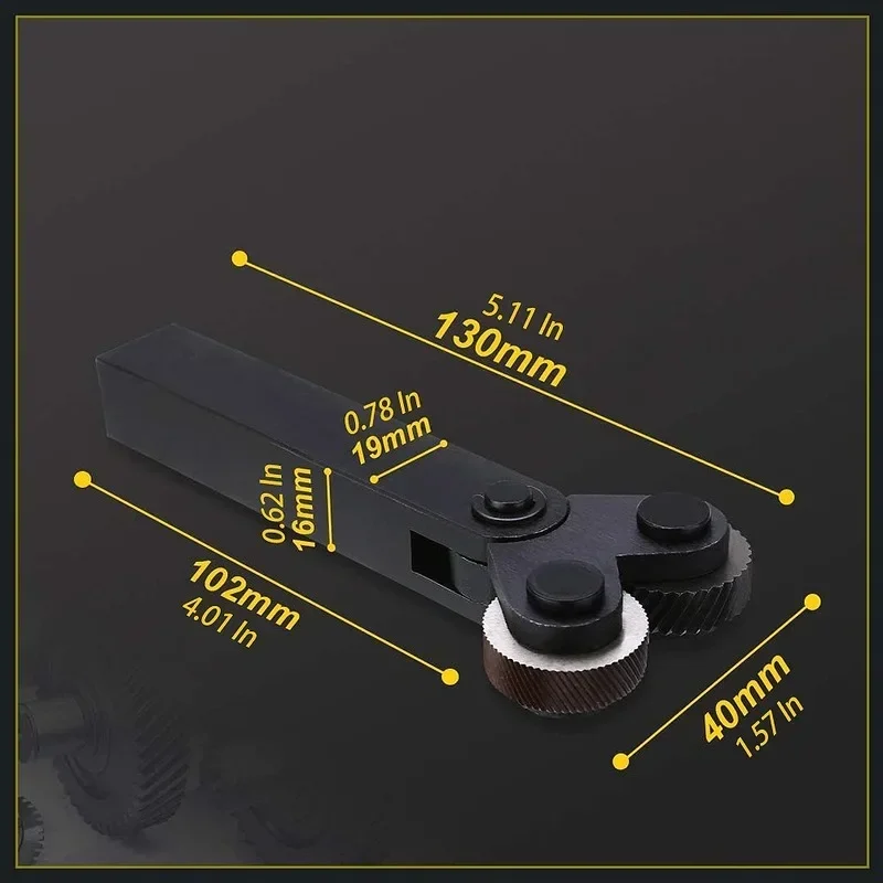 7PCS Knurling Tool 0.5/1/2mm Diagonal Dual Wheel Linear Knurl Set Steel Lathe Cutter Wheel Knurling Tool Holder Hob Set Nice New